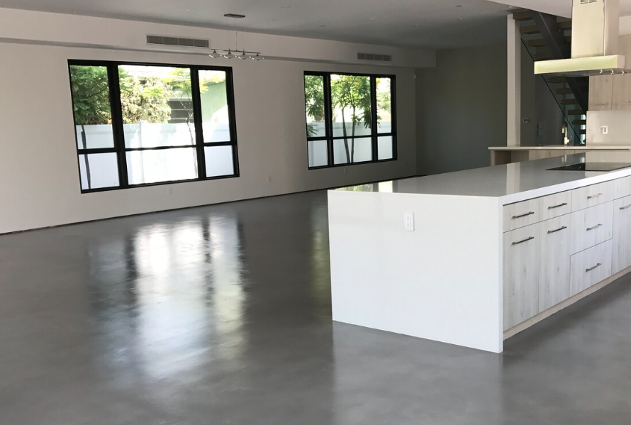 Polished Concrete Living Area Done right!!